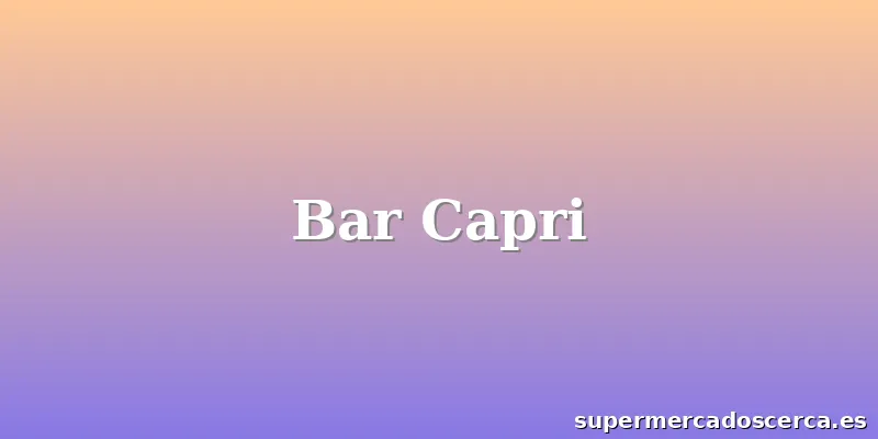 Bar Capri