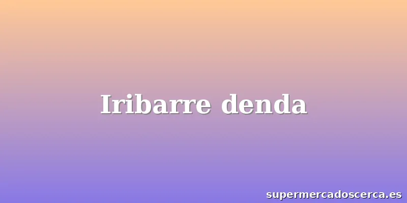 Iribarre denda