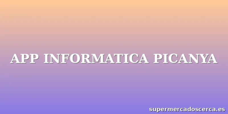 APP INFORMATICA PICANYA