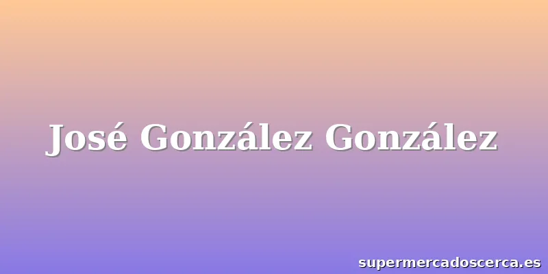 José González González