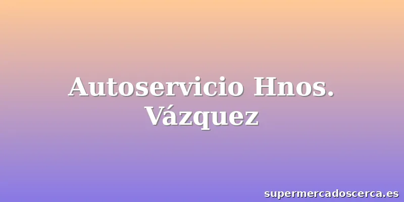 Autoservicio Hnos. Vázquez