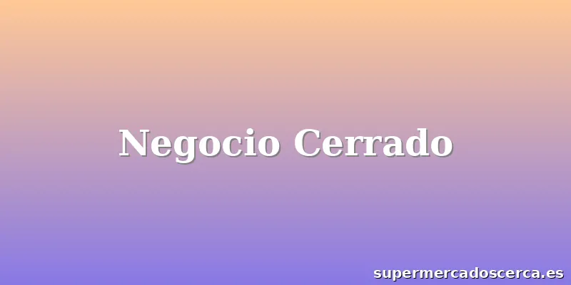 Negocio Cerrado