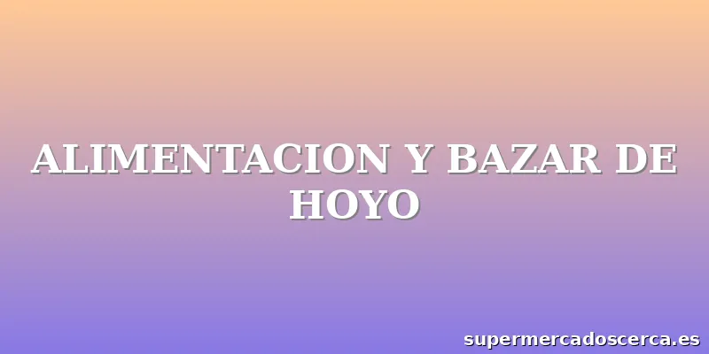 ALIMENTACION Y BAZAR DE HOYO