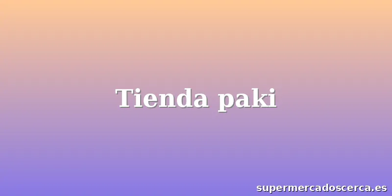 Tienda paki