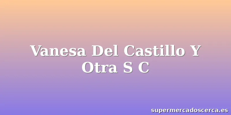 Vanesa Del Castillo Y Otra S C