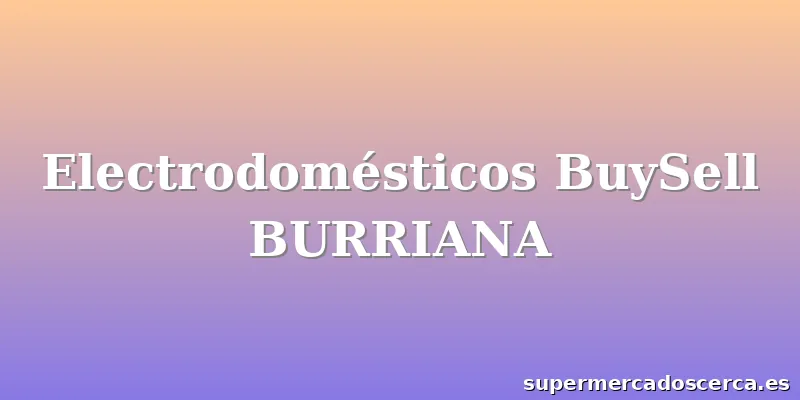 Electrodomésticos BuySell BURRIANA