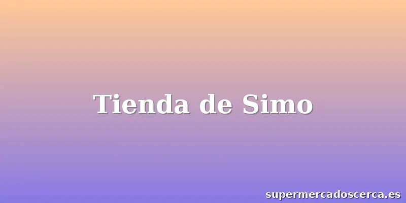 Tienda de Simo
